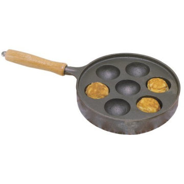 Round Cast Iron Baking Pan with 7 Holes